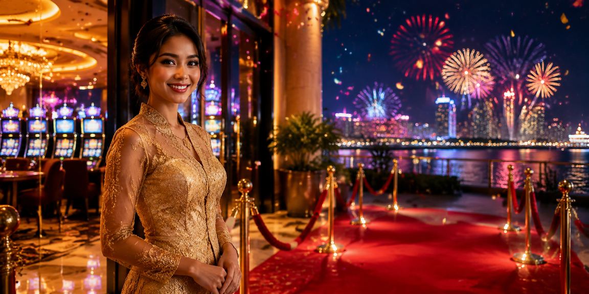 Pemain meja kasino bergaya kebaya di Johor menikmati permainan dalam talian